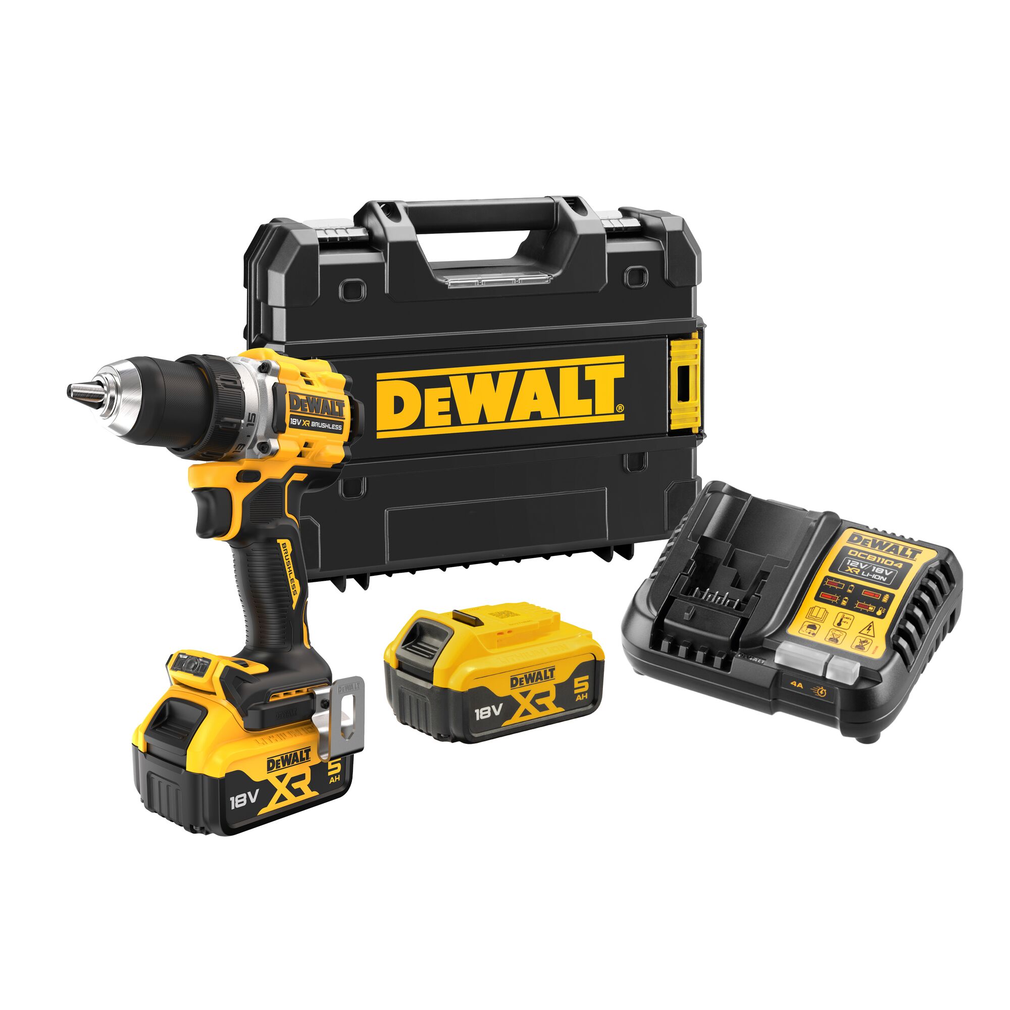 Dewalt 18V 5.0Ah Li-Ion Çift Bataryalı Kömürsüz Darbesiz Matkap