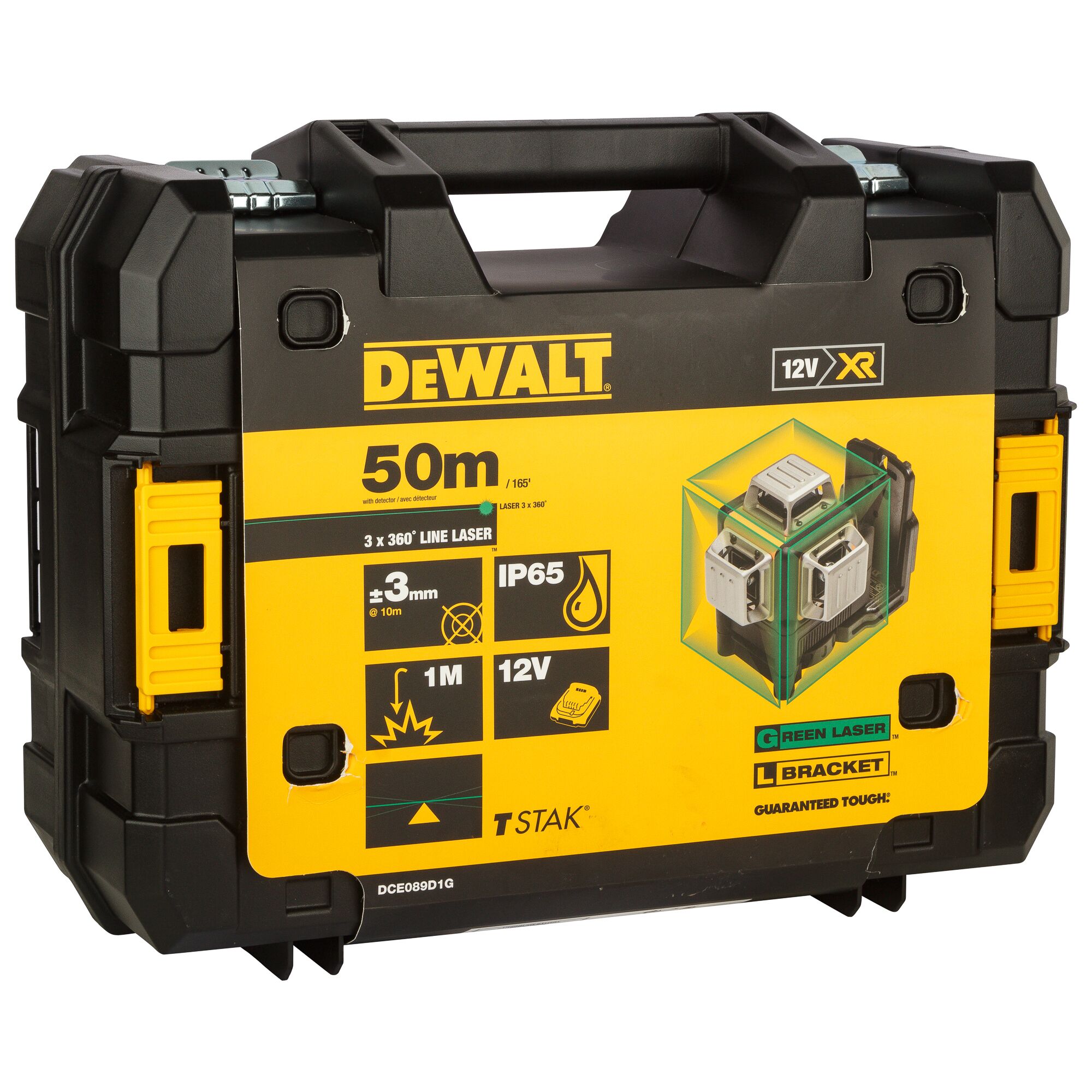 Dewalt 3x360 Lazer 10.8V Li-Ion Hizalama- Yeşil | DEWALT
