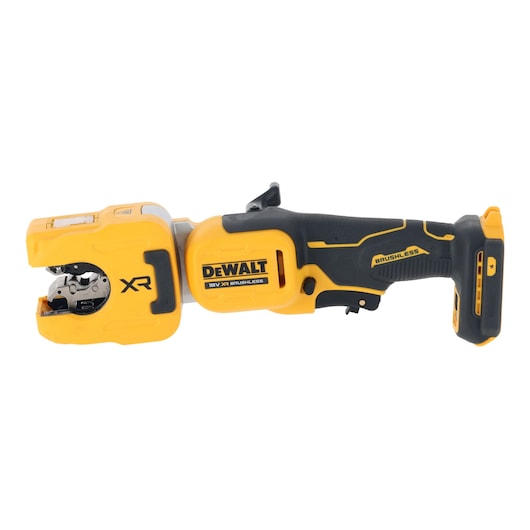 DEWALT crimping tool DCE154N, DCE154N-XJ, yellow-black body, for photography category.
