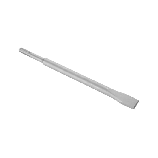 A DEWALT SDS-plus flat chisel, model DT6802, shown against a white background. This long, silver-colored chisel is designed for use with power tools to break or chip materials such as concrete or masonry.