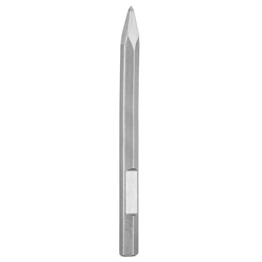 Metal hexagonal pointed chisel designed for use with demolition tools, shown against a white background.