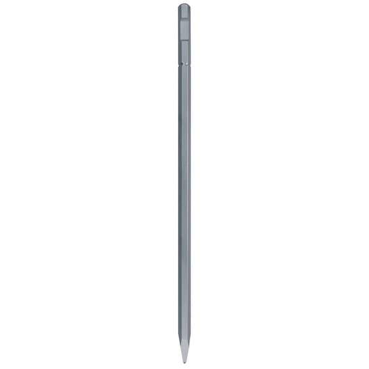Steel chisel bit for demolition, SDS-Max shank, pointed tip design, suitable for heavy-duty concrete breaking.