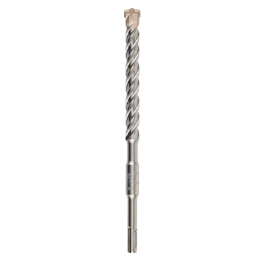 A single DEWALT SDS-plus masonry drill bit with a spiral flute design and carbide tip, shown upright on a white background.