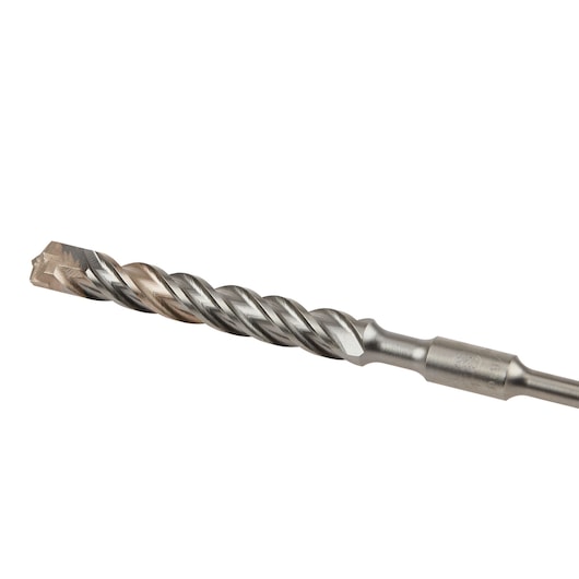 A close-up image of a DEWALT DT8924 drill bit with a spiral fluted design, made of metal, shown against a white background.