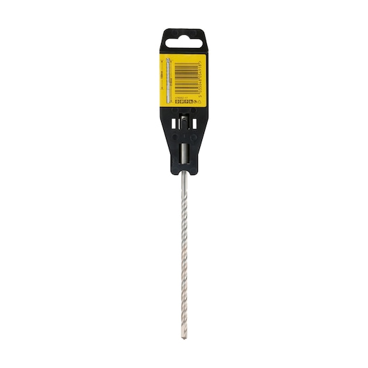 A DEWALT DT9516 masonry drill bit in its original black and yellow packaging, displayed vertically on a white background.