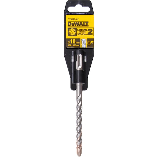 DEWALT DT9540 SDS-Plus Extreme 2 drill bit for masonry, size 10mm x 160mm, shown in retail packaging.