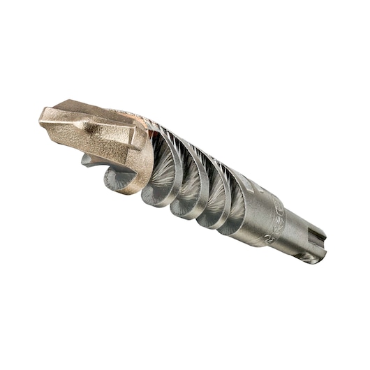 Close-up image of a DEWALT DT9567 masonry drill bit with a spiral flute design and carbide tip, shown on a white background.