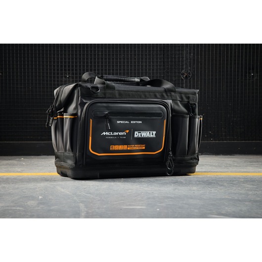 DEWALT McLaren tool bag, medium size, for carrying tools, water resistant and durable.